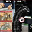 Boat Blower Hose 4 Inch  Marine Exhaust Hose  Flexible Air Vent Hose for Engine Compartment, RV, Jet Ski  Black