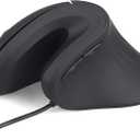HXMJ- Ergonomic Vertical Mouse Wired,USB Corded Optical Mice,Silent Click,Right Handed-Black