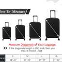 HYPER VENTURE Washable Luggage Cover - Fashion Suitcase Protector Fits 27-30 Inch Luggage (Black, L)