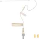 J K Low Profile Light-Weight Headset Headworn Earhook Microphone MIC-J S90 Compatible with Sennheiser Wireless System