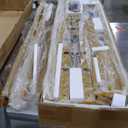 HAUSOURCE LED Bed Frame Full Size with Storage Headboard Platform Bed Frame with 2 Charging Outlets and 2 USB Ports Non-Slip Without Noise Strong Metal Slats Support No Box Spring Needed,White