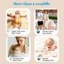 MorroMorn Muslin Swaddle Blankets for Newborn Baby Girls, 3 Pack 100% Cotton Receiving Blanket - Breathable Soft Large 47x47 Inch, Essentials Wrap Burping Clothes Nursery Infant Shower Gifts (Rainbow)