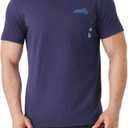 DAVID ARCHY Men's Soft Cotton Short Sleepwear Top & Bottom Loungewear Pajama Set (S, Navy Blue/Black)