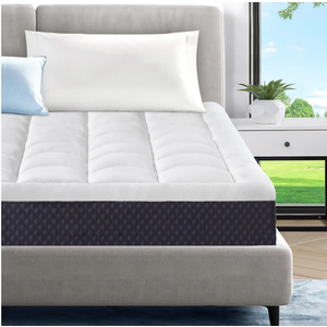 ELEMUSE Cooling Gel Memory Foam Plus Pillowtop Mattress, CertiPUR-US® Certified Breathable Bed in a Box for Pressure Relief, Fiberglass-Free, Full Size Mattress White, 5 Inch