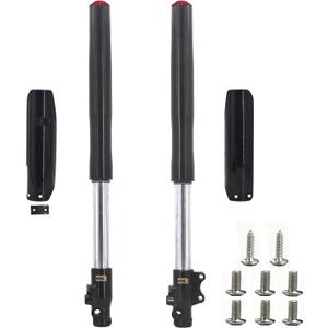 Front Inverted 630MM Fork 45MM/48MM with Shock Protector Cover for Chinese Dirt Pit Bike CRF KLX (Black Red-15mm Alxe)