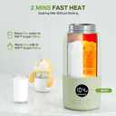 Portable Bottle Warmer for Travel, 2-Min Fast Heating Baby Bottle Warmer,12.8oz Formula Container to Go for Breastmilk, Formula Dispenser with Long-Lasting Keep Warm Function