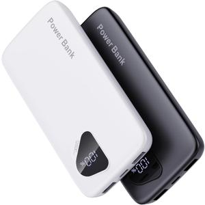 2-Pack 12800mAh Portable Charger with Built in Cables, Travel Essential Battery Pack, 4 Outputs 2 Inputs Slim Power Bank with Cord Wires for iPhone 17/ 16/ 15/ 14, Samsung Galaxy S23/ 22, Pixel etc