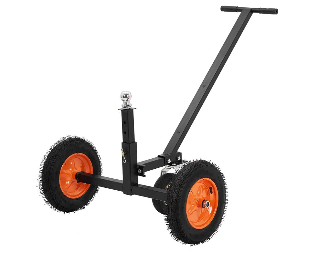 Adjustable Trailer Dolly, 1000lbs Load Capacity, Carbon Steel Trailer Mover with 17.71''-25.59'' Adjustable Height, 14" Pneumatic Tires for Moving Boat Trailers/Utility/Cargo/RV