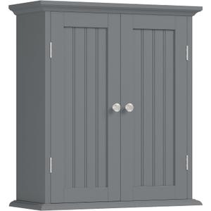 ChooChoo Bathroom Wall Cabinet with 2 Doors, Over The Toilet, 8.8"D x 21.1"W x 24"H