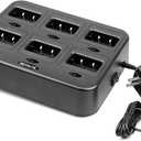 Retevis RT27 RT27V Walkie Talkies Charging Base, Six-Way Charger Station (Not for RT22), Multi Unit Rapid Gang Charger, Compatible with Retevis RT27 RT27V 2 Way Radios (1 Pack)