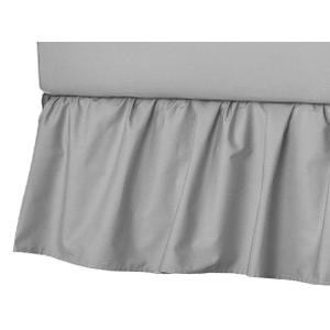 American Baby Company Mini Crib Skirt (24" x 38"), Ultra Soft Microfiber Ruffled Mini Crib Bed Skirt, Grey, for Boys & Girls, Gray
