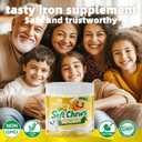 Chewable Iron Supplement for Women & Men and Kids - Pineapple Flavor, Iron Vitamin C Soft Chew for Max Absorption, Iron as Ferrous Fumarate, Ideal for Iron Deficiency, 2 Month Supply