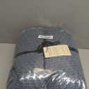 EVERGRACEHOME Chunky Chenille Knit Throw Blanket for Couch, Soft Luxurious Moss Stitch Blankets for Bed, Cozy Decorative Farmhouse Knitted Throws for Sofa, Stormy Blue, 60" x 80"