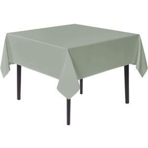 Sancua Small Square Tablecloths 36x36 Inch - Sage Green Table Cloth for Square or Round Tables, Washable Polyester Fabric Table Cover for Nightstand End Bedside Tables