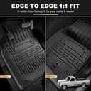 All Weather Floor Mats for Ford F150 1980-1996, F-250/F350 1980-1997 Classic Ford Truck Accessories 1980-1986 1987 1988 1989 1990 1991 1992-1996 Waterproof Nonslip TPE Liner Cover Black