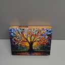 Puzzles for Adults 1000 Pieces Stained Glass Tree of Life Puzzle for Adults Colorful Mosaic Jigsaw Puzzles 1000 Pieces with Letters on Back Hard Impossible Difficult Challenging Family Puzzle