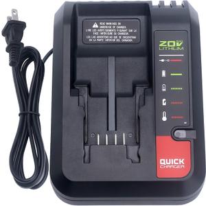 Biswaye PCC692L Rapid Charger Compatible with Porter-Cable 20V Battery and Compatible with Black & Decker 20V Battery, for LBXR20 LBXR2020 PCC680L PCC681L PCC685L 20-Volt Lithium Power Tool Batteries