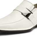 Bruno Marc Men's Giorgio Classic Slip-on Dress Loafers Shoes (10, White)
