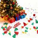 4800Pcs Christmas Confetti Xmas Metallic Foil Mix Confetti for Christmas and New Year Decoration Set (Style 3)