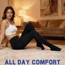 beister Medical Compression Pantyhose Women & Men,20-30mmHg Open Toe Thigh High Compression Tights Graduated Support