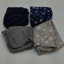 Bassinet Sheets Set 4 Pack for Baby Boy, Universal Fit for Oval, Hourglass and Rectangular Mattress, Navy (32"X17")