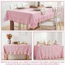 Mindsoft Light Pink Gingham Ruffled Tablecloth 70 x 52 Inches Rectangle Cotton Linen Checkered Table Cloth Buffalo Plaid Farmhouse Vintage Decorative Tablecover for Picnic Kitchen Dining Home Party