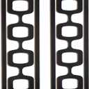 CroBlissful 2 Pcs Mid Century Modern Wall Art Wood Mid Century Elegance Decor Accents Abstract Wall Sculpture Geometric Panels for Interior Panel Art for Home Living Room(Black)