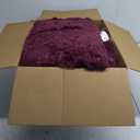 Burgundy Plush Rug for Living Room Fuzzy Carpet for Bedroom Dorm, Non-Slip High Pile Rug, Shag Rug for Playroom Nursery Home Office Decor 8X10 Ft