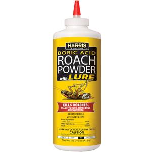 HARRIS Boric Acid Roach and Silverfish Killer Powder w/Lure for Insects (16oz)