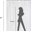 AmazerBath Plastic Shower Curtain 84 Inches Long, 72 x 84 Clear Weighted Extra Long Shower Curtain, PEVA Heavy Duty Tall Bathroom Curtains with 3 Big Clear Weighted Stones and 12 Grommet Holes