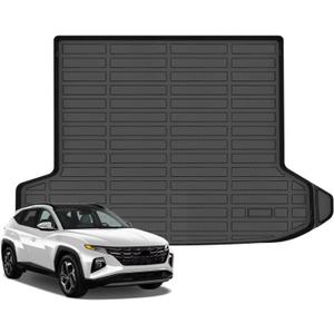 Jenofa-Cargo Mats for Hyundai Tucson 2022-2026 (Only Gas) Cargo Liner All Weather Trunk Mats Custom Fit Tucson (Upper Deck of Cargo) Waterproof Durable Trunk Liners Accessories Black