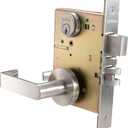 SOPHIA Commercial/Residential Heavy Duty Mortise Lockset Door Lever Lock Non-Handed Grade 1 - Rose Only Keyed Lever Lockset, ADA, US32D Satin Chrome Finish for Entrance Front Door