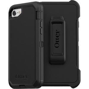 OtterBox iPhone SE 3rd & 2nd Gen, iPhone 8 & iPhone 7 (not Compatible with Plus Sized Models) Defender Series Case - Black, Rugged & Durable, with Port Protection, Includes Holster Clip Kickstand
