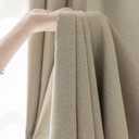 jinchan Greyish Beige Curtain 90 Inch Length Blackout Curtain for Living Room 1 Panel Linen Textured Drape Grommet Top Window Treatment 38 Inches Wide by 90 Inches Long