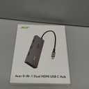 Acer USB C Docking Station Dual Monitor with 2 HDMI, 9-in-1 Laptop Docking Station with 4K@60Hz HDMI, USB A&C 3.0, SD/Micro SD, 100W PD, USB C Dock Compatible with Acer/Dell XPS/HP/Mac/Surface