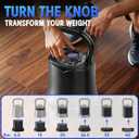 Adjustable Kettlebell6-in-1 Quick Change Adjustable Kettlebell Set (6.5-40 LBS) for Home Gym - Space-Saving Design with Scratch-Resistant Rubber Base to Protect Floors, Two-Way Rotating Handle for Full Body Workouts