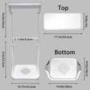 Laundry Basket Bathroom Multi-layer Clothes Storage Basket Household, Simple Kitchen Shelf Fruit Stand (2 Layers), 17.13 x 17.13 x 42.52 inches