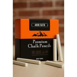 Pack of 30 (200g) Edible Slate Pencils – Natural Limestone Chalk Bars | White Thin Edible Chalk | Earthy Goodies