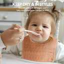 Muslin Baby Bibs for Unisex Boys Girls, Cotton Drool Bibs, Adjustable Newborn Bibs for Drooling and Teething (6 Pack-pink)