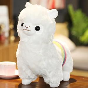 OUKEYI Alpaca Plush Toy, 13.7""/35cm Stuffed Animal Alpaca Doll Plushie Hug Pillow Soft Fluffy Cushion Super Christmas Valentine Gift, Birthday, White