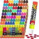 Crtiin 80 Pack Dot Markers 40 Assorted Colors Daubers 0.4 oz Dot Marker Art Bulk Bingo Game Supplies for Toddlers Kids Preschool Adults Classroom DIY Painting Coloring Drawing Craft Gift (Rainbow)