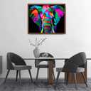 Hiolife Paint by Number Kits for Adults,Kids, Beginners, with Brushes and Acrylic Pigment, 16x12 Inch Elephant - with Framed