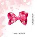 Valentine Hair Bows for Girls Valentines Bows Pink Heart Hair Clips Accessories Pink Bow White Bow Clips Cute Barrettes for Styling Holiday Supplies Party Favors 2Pcs