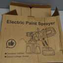 Paint Sprayer, Cosyjazz 1200W HVLP Spray Paint Gun with 5 Nozzles & 3 Spray Patterns, Adjustable Flow Control, 1400ml Container & Cleaning Tools, for House Painting, Fences, Cabinets, Walls etc.