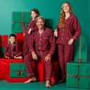 Lanz of Salzburg Sleepwear for Women Classic Notch Collar Long Sleeve Flannel Pajama Set (XS)