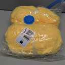 Chunky Chenille Yarn for Crocheting/Arm Knitting, Super Soft Jumbo Knit Blanket Yarn Yellow 2 Pack (32 yds, 8.5 oz Each Pack)