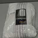 jinchan Striped Linen Curtains 84 Inch Long for Living Room Grey Stripe Semi Sheer Back Tab Light Filtering Modern Farmhouse Gray Drapes for Bedroom Window Curtain Set 2 Panels