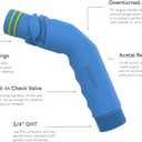 Aquor Angled Hose Connector, Garden Hose Connector with Check Valve, Backflow Prevention, Low Friction, Quick Connect Water Spigot for Aquor Hydrants