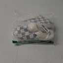 UBFEN Womens Slippers Classic Plaid Winter Warm with Memory Foam Fluffy House Shoes Platform Indoor Bedroom (7-8, B-white Grey)