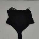 SUUKSESS Women Sexy Square Neck Thong Bodysuit Backless Cami Bodysuit Top (01 Black), XL